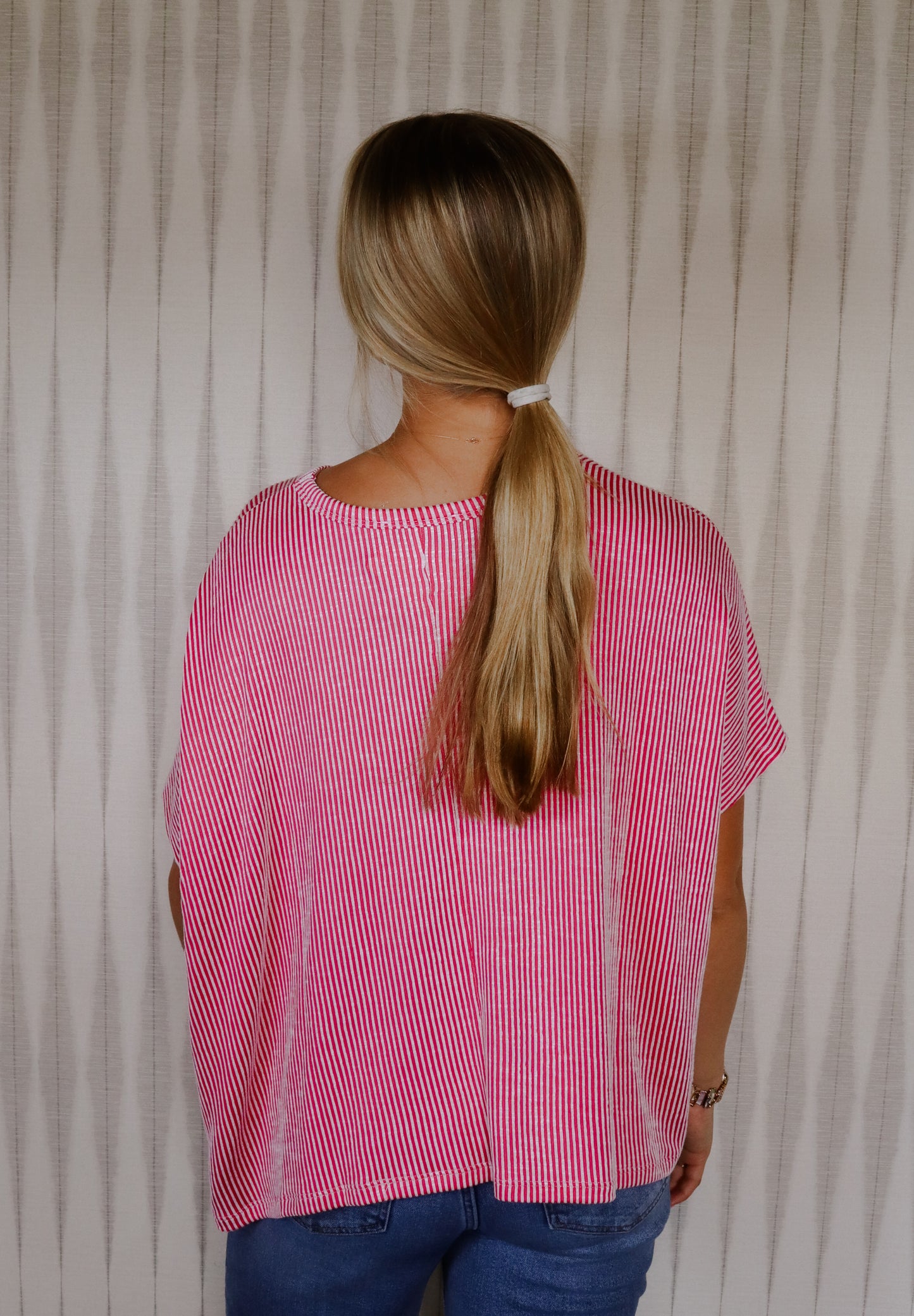 Pink Stripe Top
