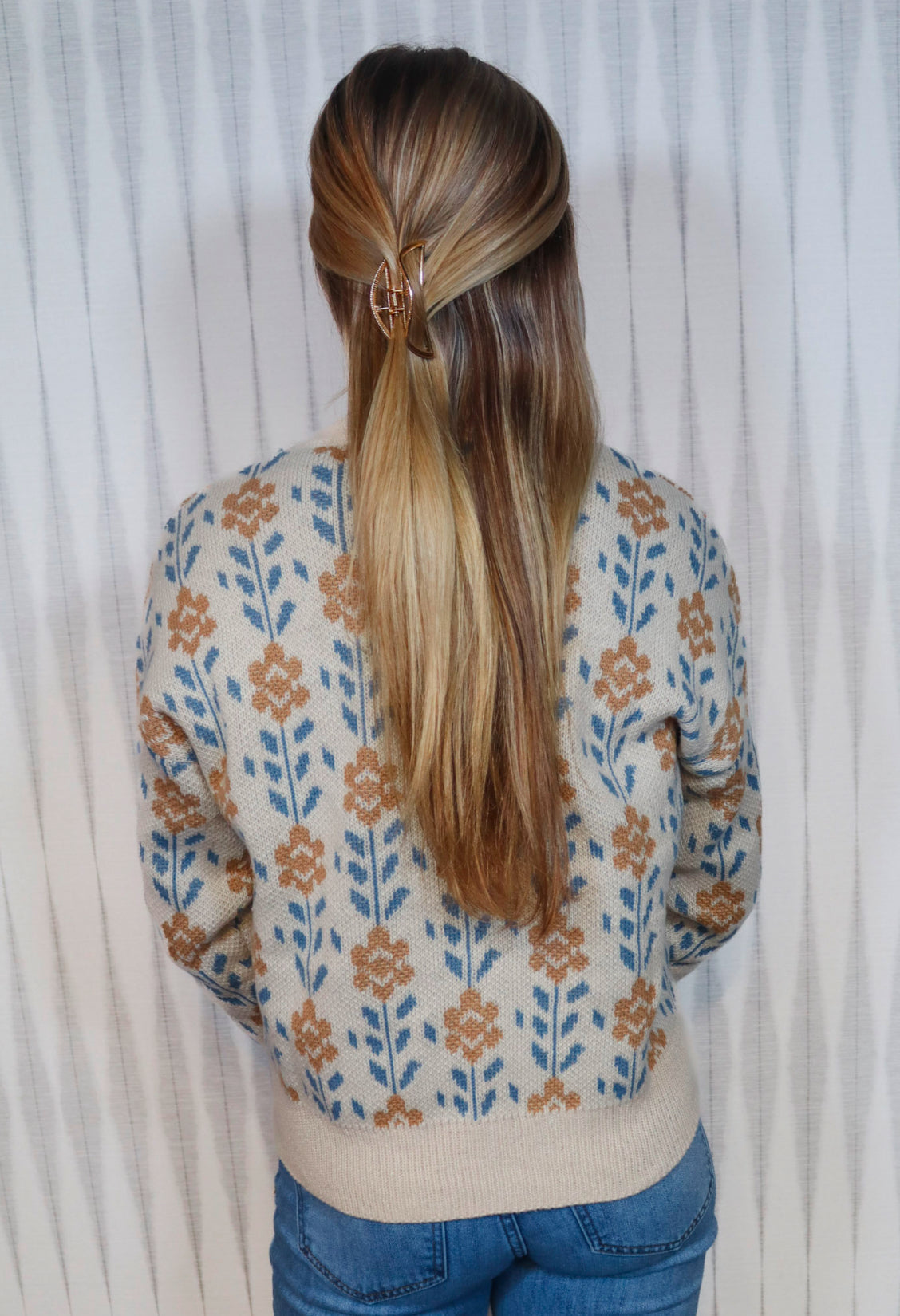 Floral Jacquard Sweater
