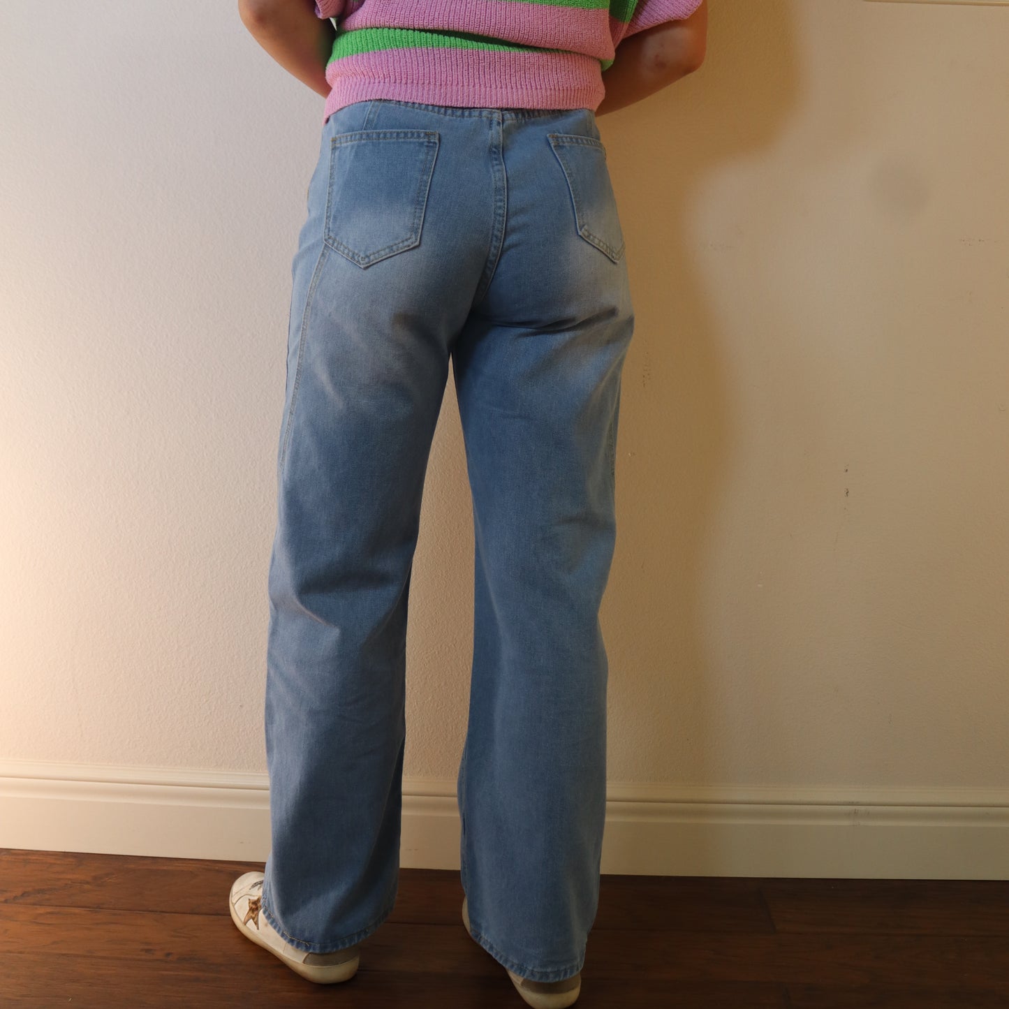 High Waisted Loose Denim Pant