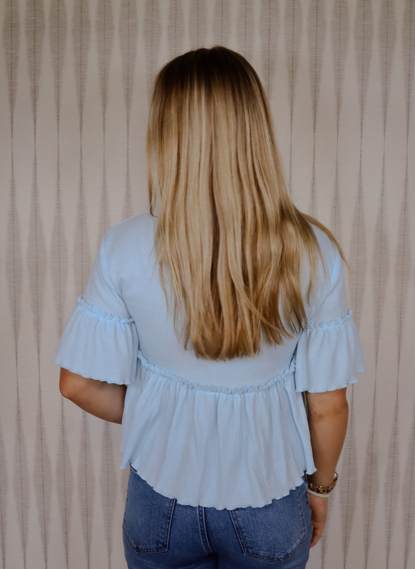Blue Frill Top