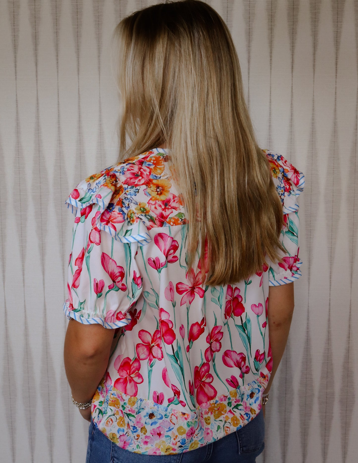 White Floral Top