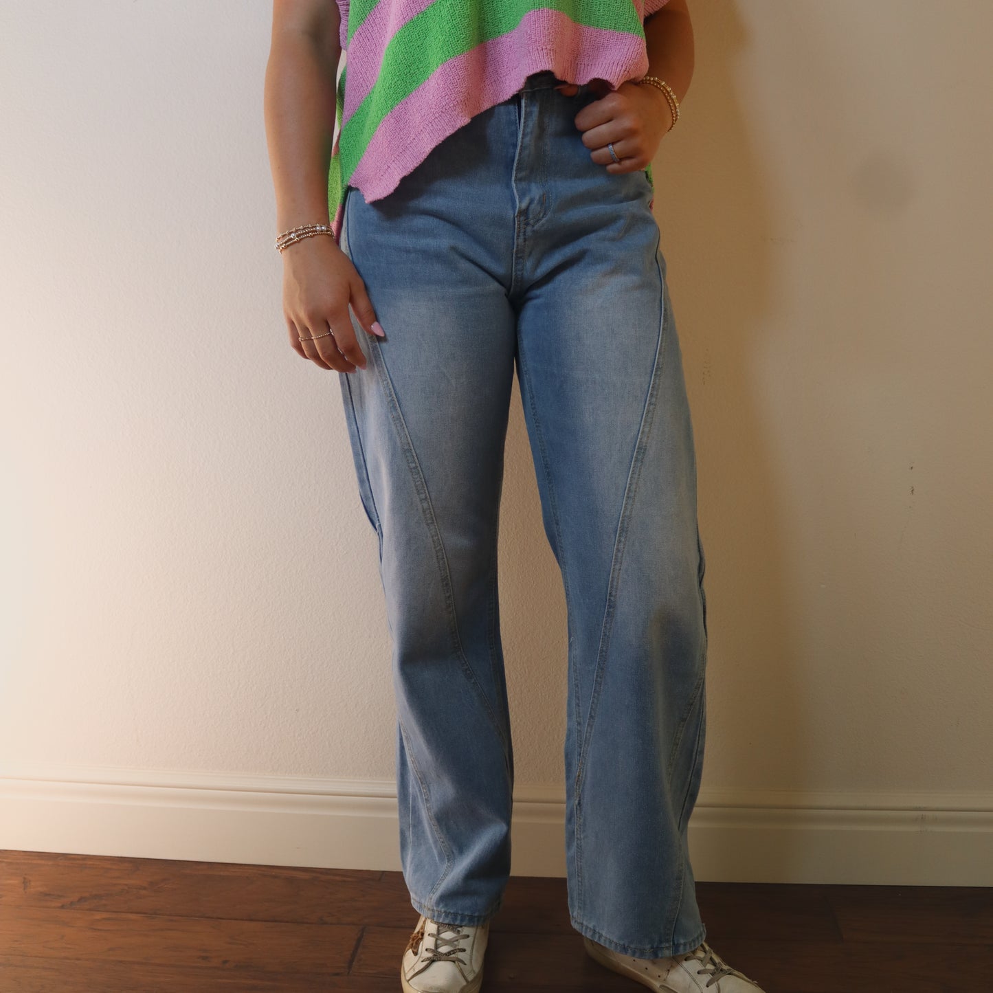 High Waisted Loose Denim Pant