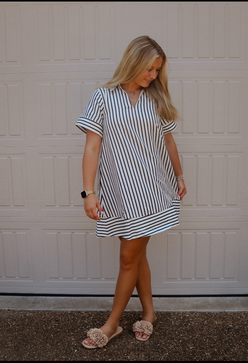 Black & White Striped Dress