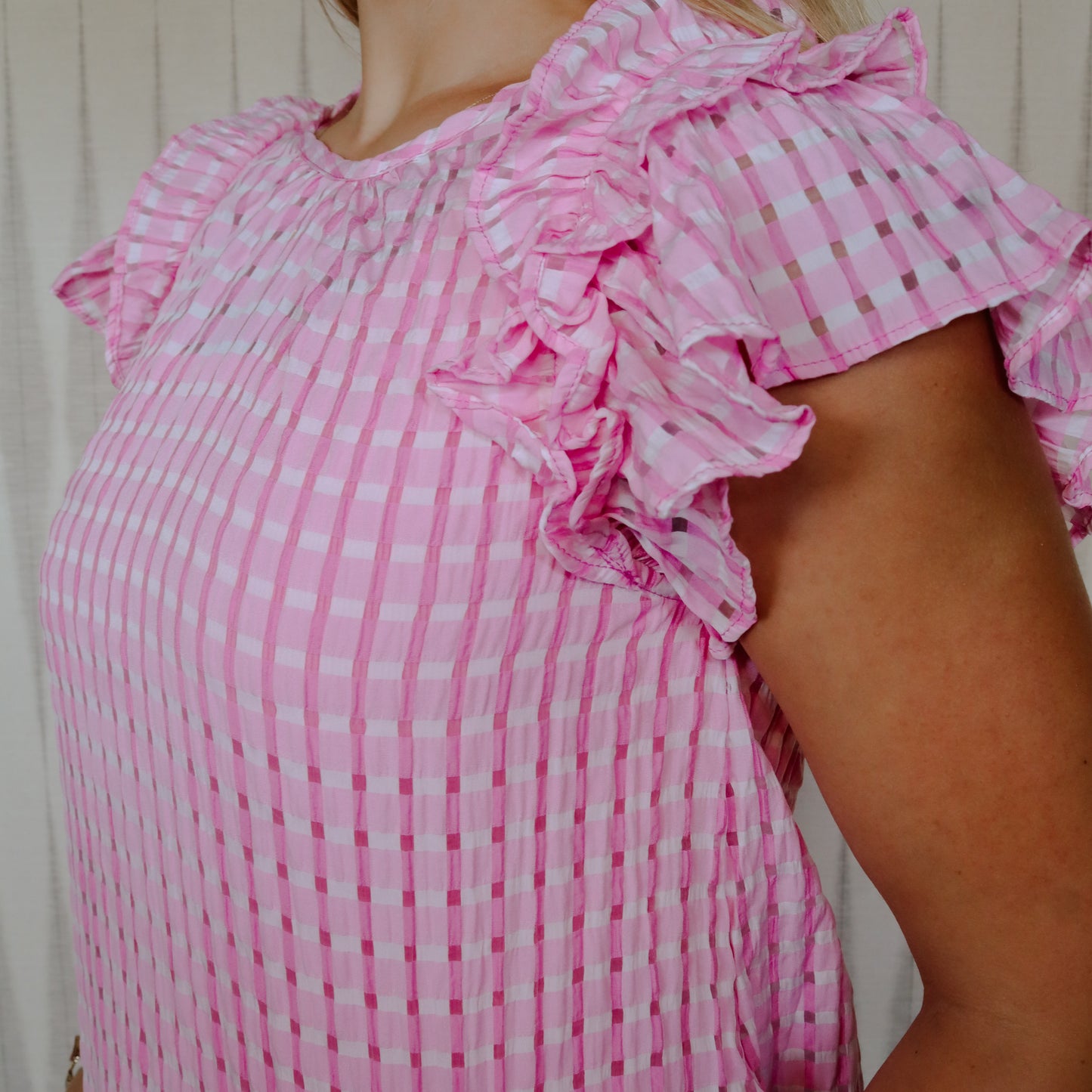 Pink Ruffle Top