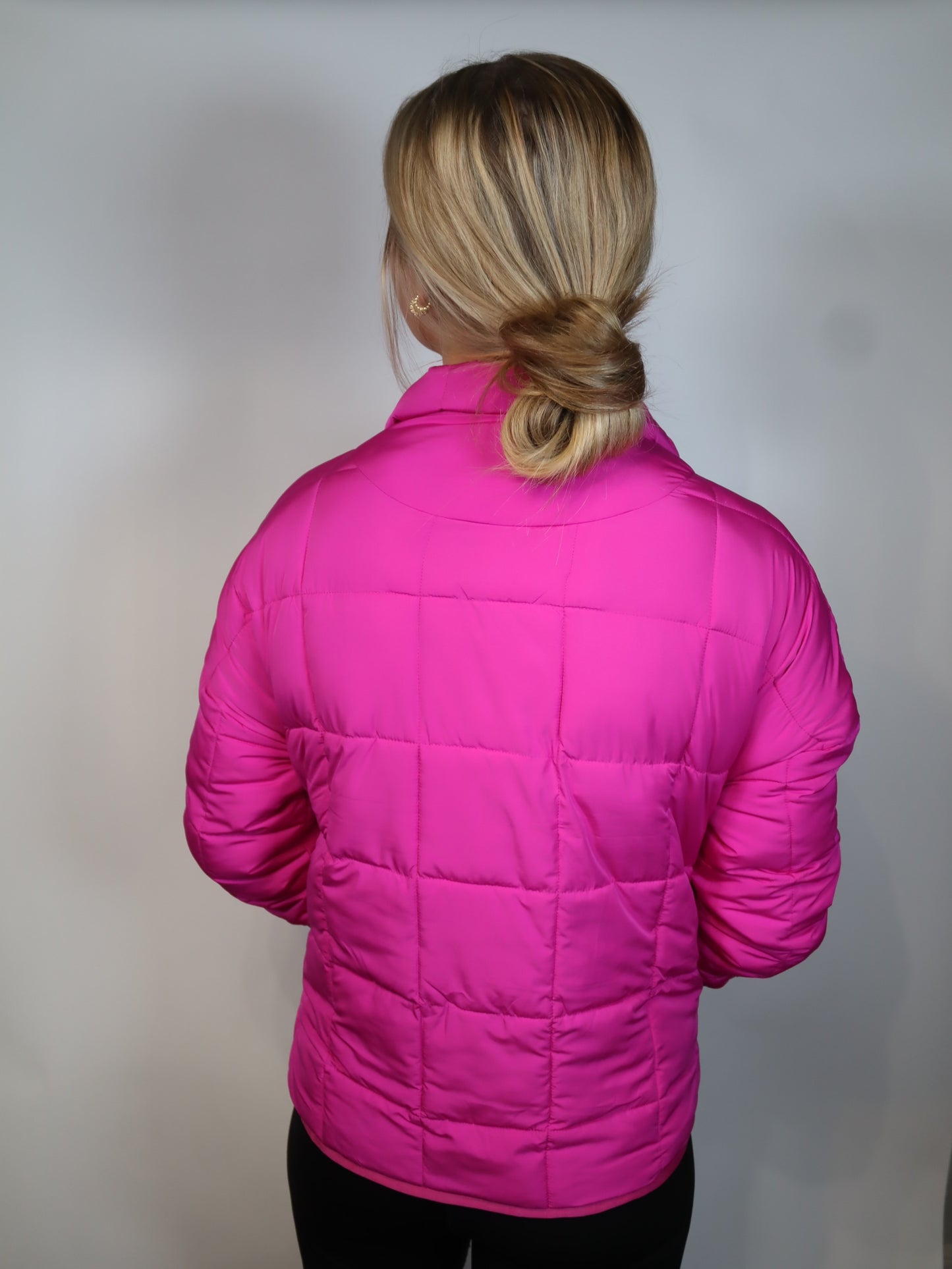 Hot Pink Puffer Jacket
