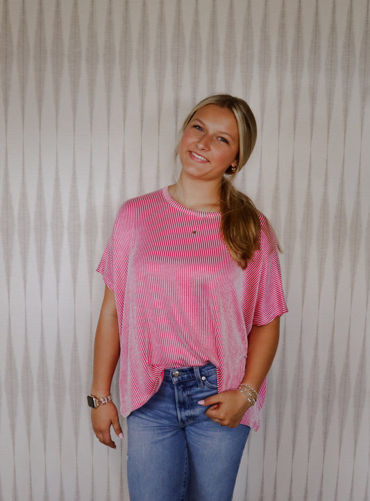 Pink Stripe Top