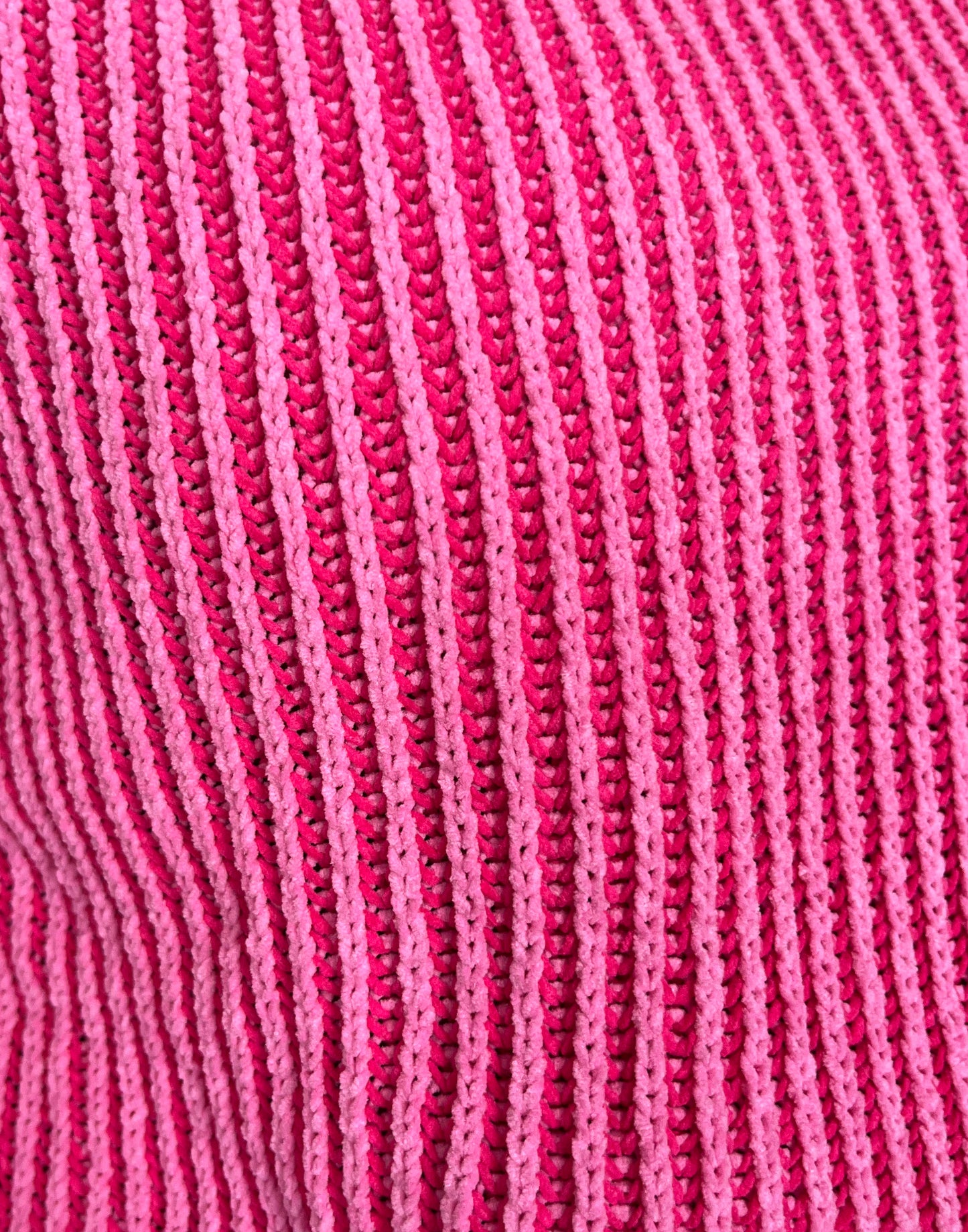 Pink Ribbed Sweater Top