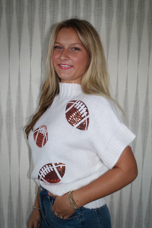 Football Sequin Sweater