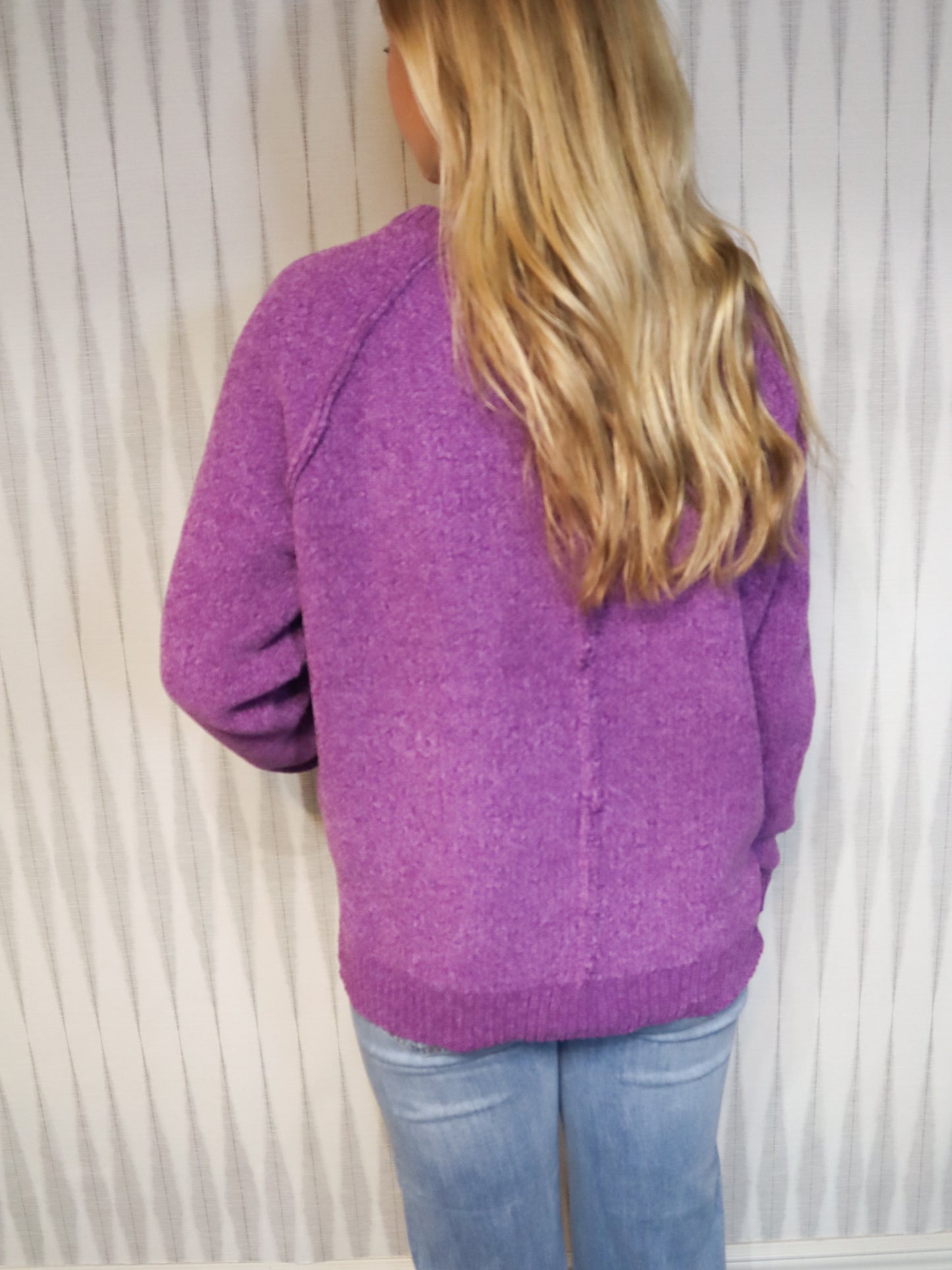 Violet Chenille Sweater