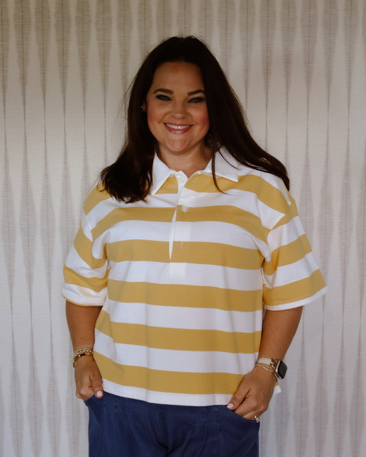 Yellow Stripe Top