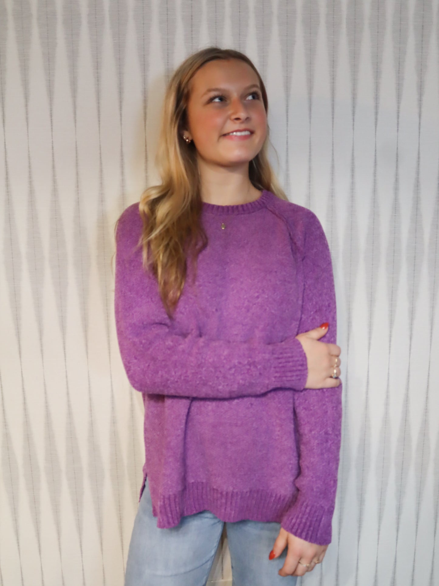 Violet Chenille Sweater