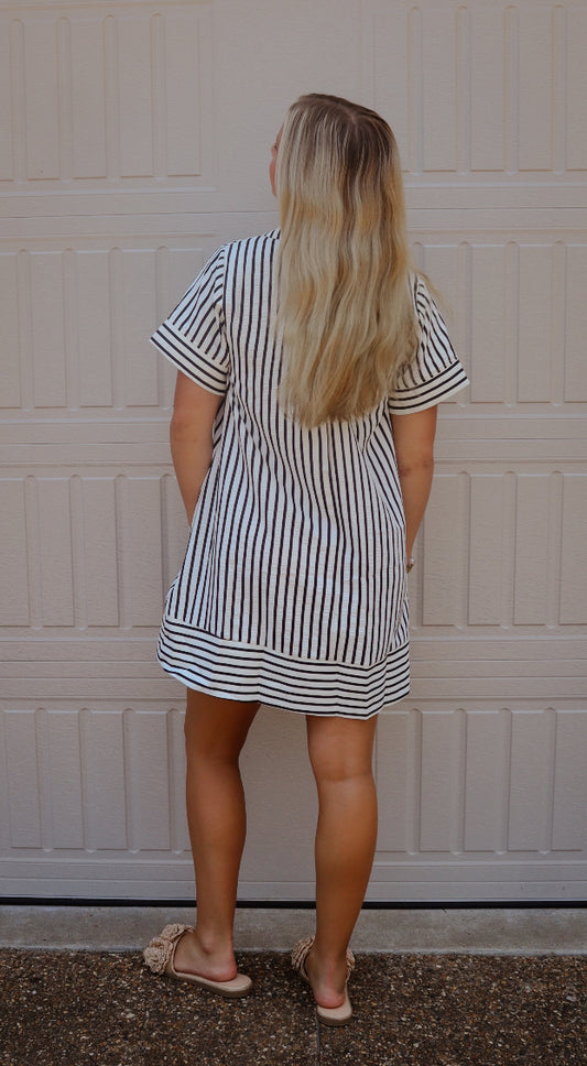 Black & White Striped Dress