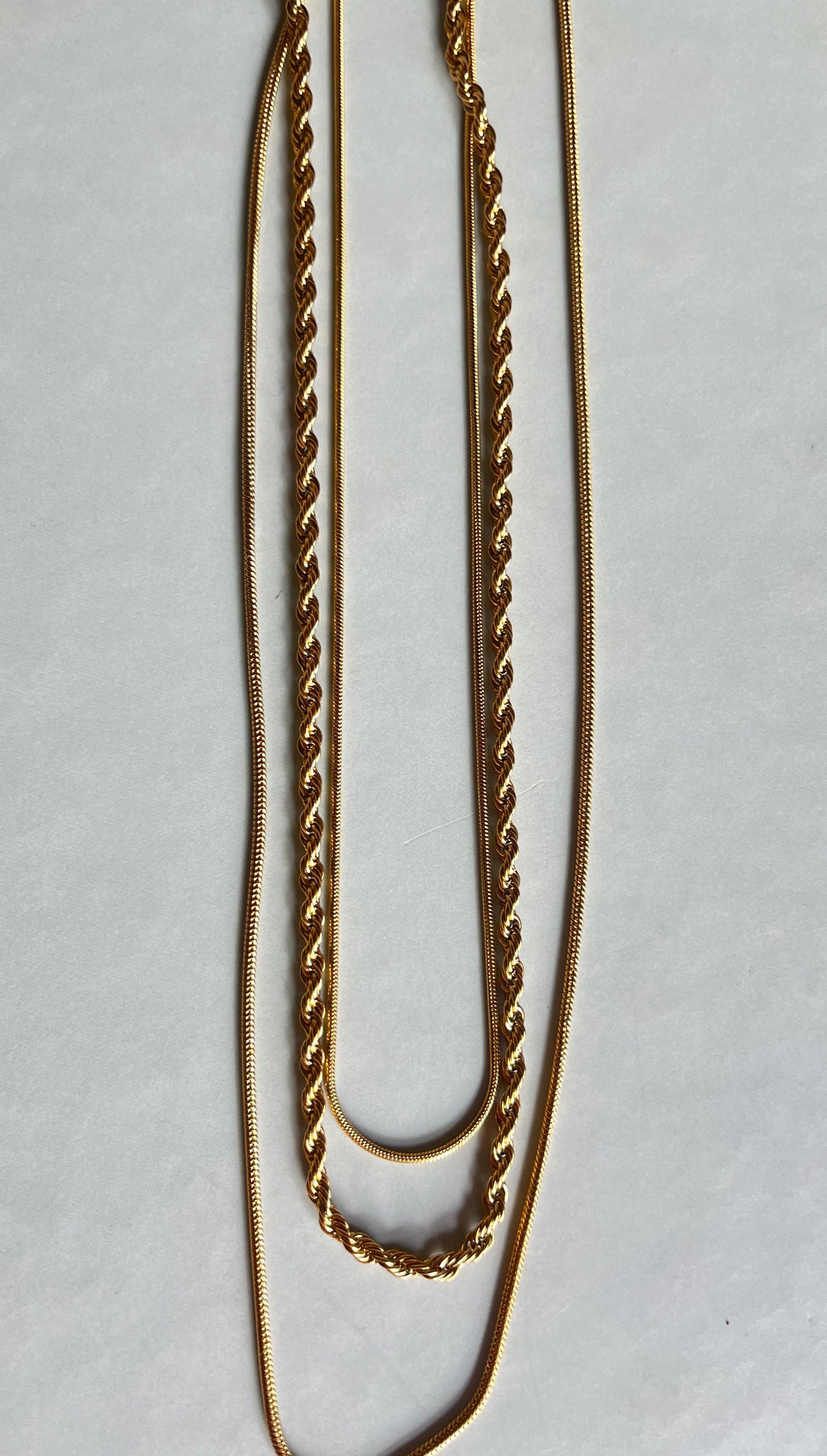 Gold Three Layer Necklace