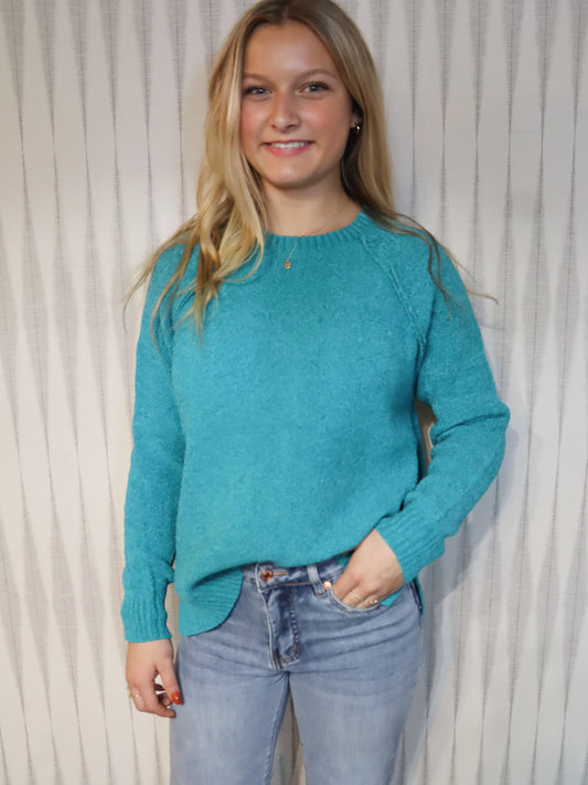 Light Teal Chenille Sweater