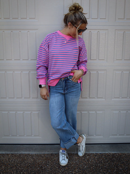 Pink/Purple Oversized Top