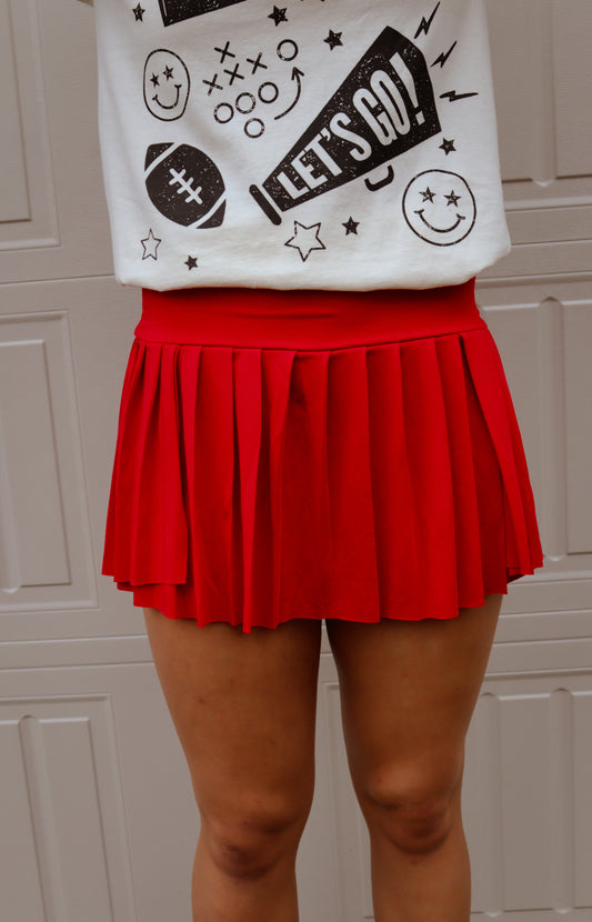 Red Get Your Game On Skort