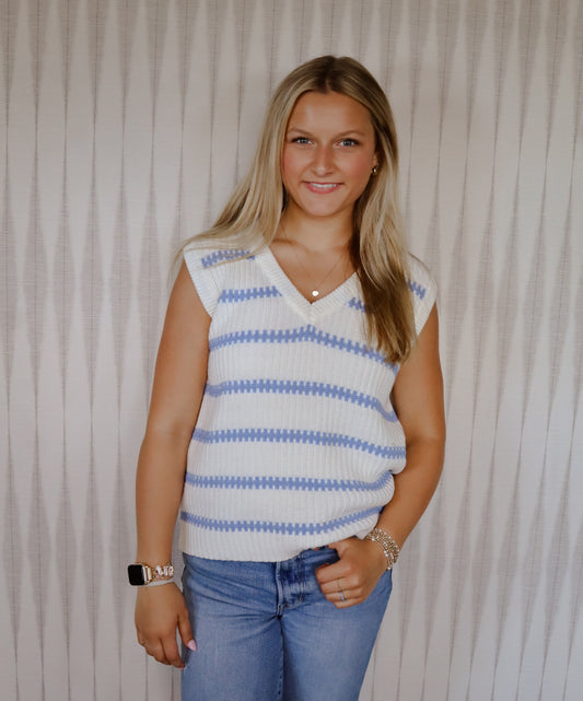 Blue Stripe Top